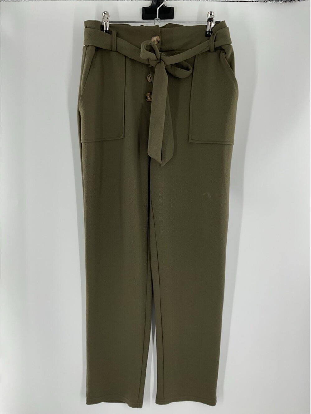 Derek Heart Women’s Green Dress Pants Size Large With Belt 124